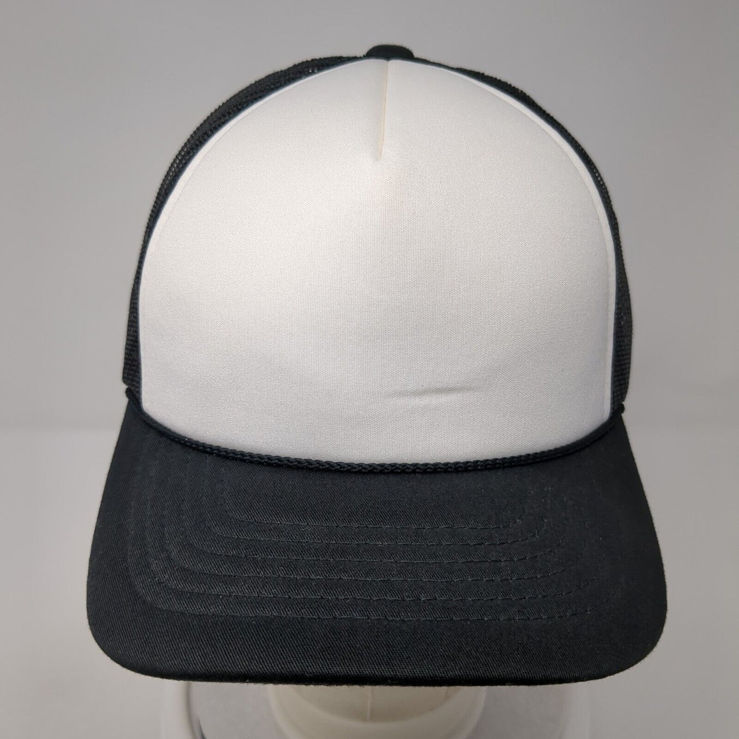 Richardson Snapback Rope Trucker Hat Black One Size Colorblock Blank
