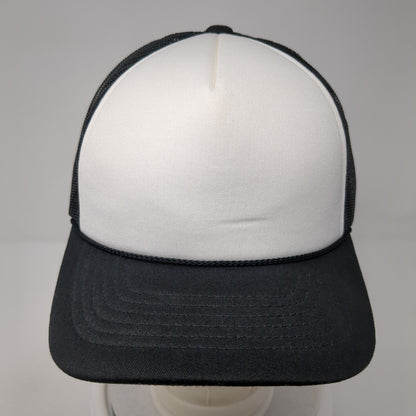 Richardson Snapback Rope Trucker Hat Black One Size Colorblock Blank