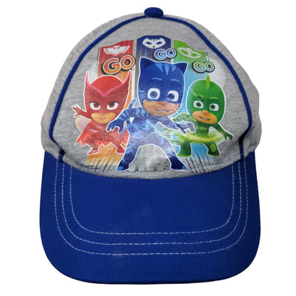 PJ Masks Boy's Strapback Hat Gray Blue Size OSFM Graphic Logo