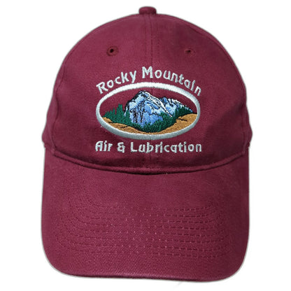 Otto Baseball Cap Red One Size Rocky Mountain Air Lubrication Strapback Hat