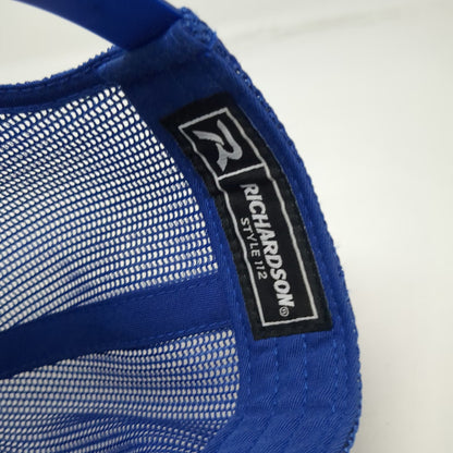 Richardson Trucker Hat Gray Blue One Size Echelon Rifles Mesh Snapback Curved