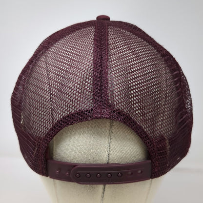 Otto Cap Trucker Hat Red One Size IPAK Logo Mesh Snapback Rope Foam High Crown
