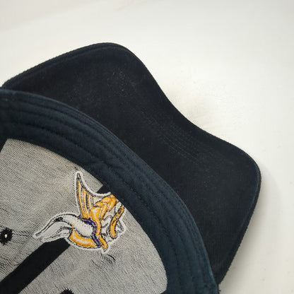 Reebok Baseball Cap Black One Size NFL Minnesota Vikings Corduroy Strapback Hat