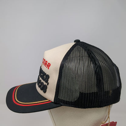 American Needle Lone Star Beer Trucker Hat Black OSFM Snapback BBQ Tacos Mesh