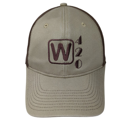 W 420 Snapback Mesh Back Trucker Hat Brown One Size Port Authority
