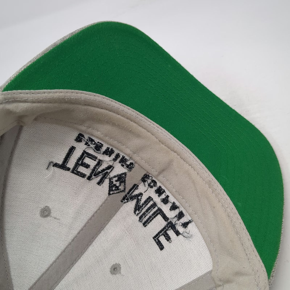 Yupoong Snapback Hat Gray One Size Ten Mile Brewing Company Green Underbrim Wool