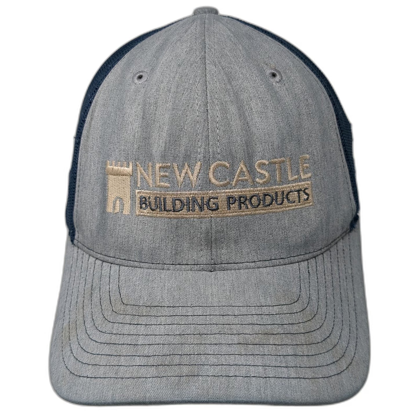 Richardson 112 Trucker Hat Blue One Size New Castle Building Products GAF Logo