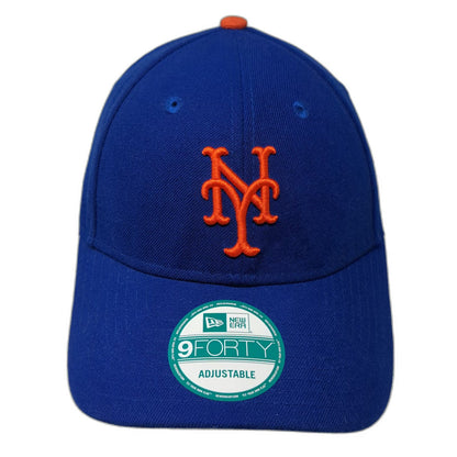 New Era New York Mets MLB Blue Baseball Cap One Size 9FORTY Adjustable Strap Hat