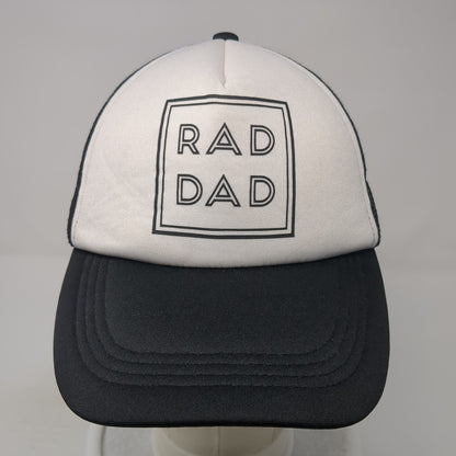 Rad Dad Snapback Trucker Hat Black One Size Adjustable Mesh Back