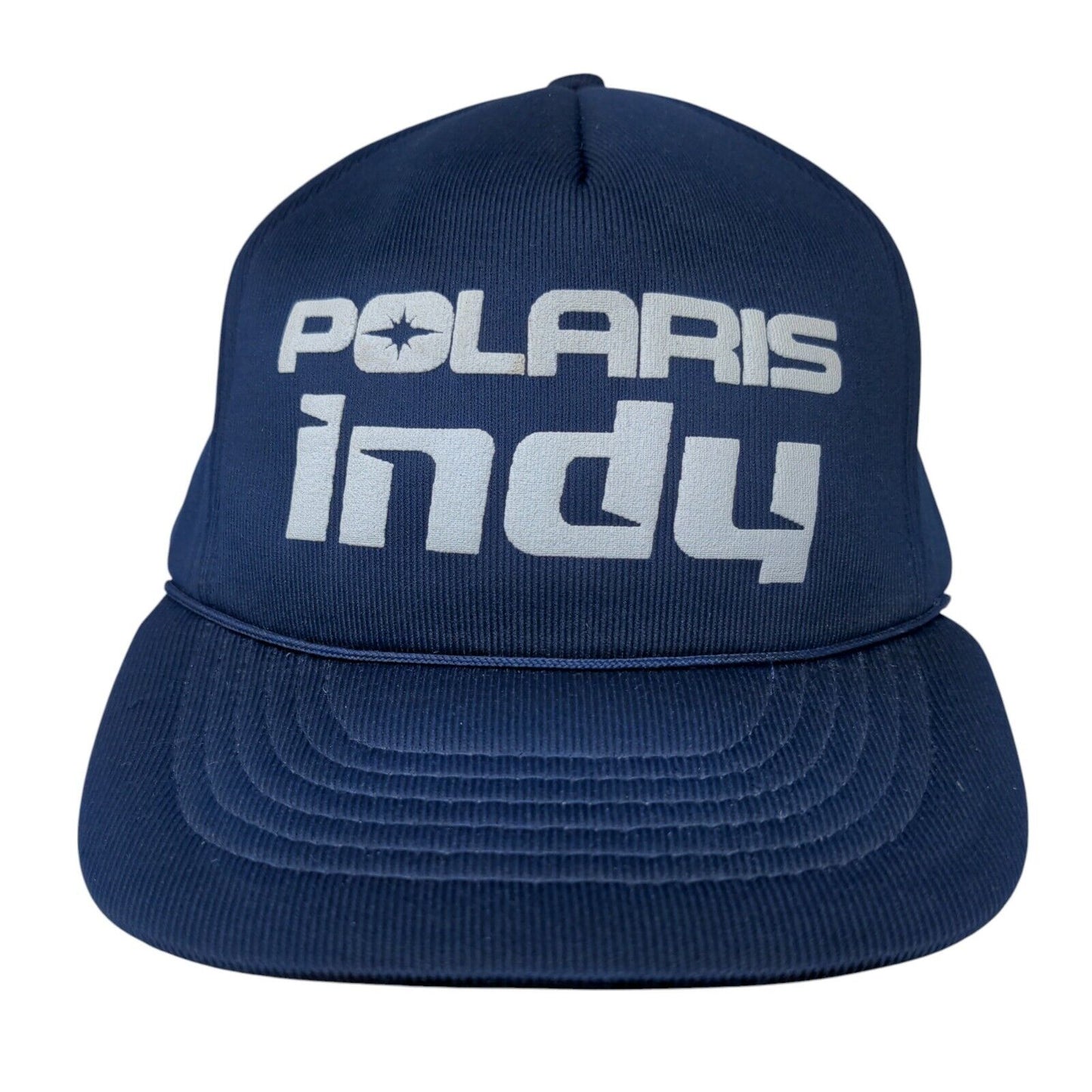 Polaris Indy Snapback Hat Blue OSFA Adjustable Lightweight 6 Panel Rope