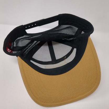 MH Maupin Homes Snapback Trucker Hat Tan OS Adjustable Mesh Red Lbl Outdoor Cap