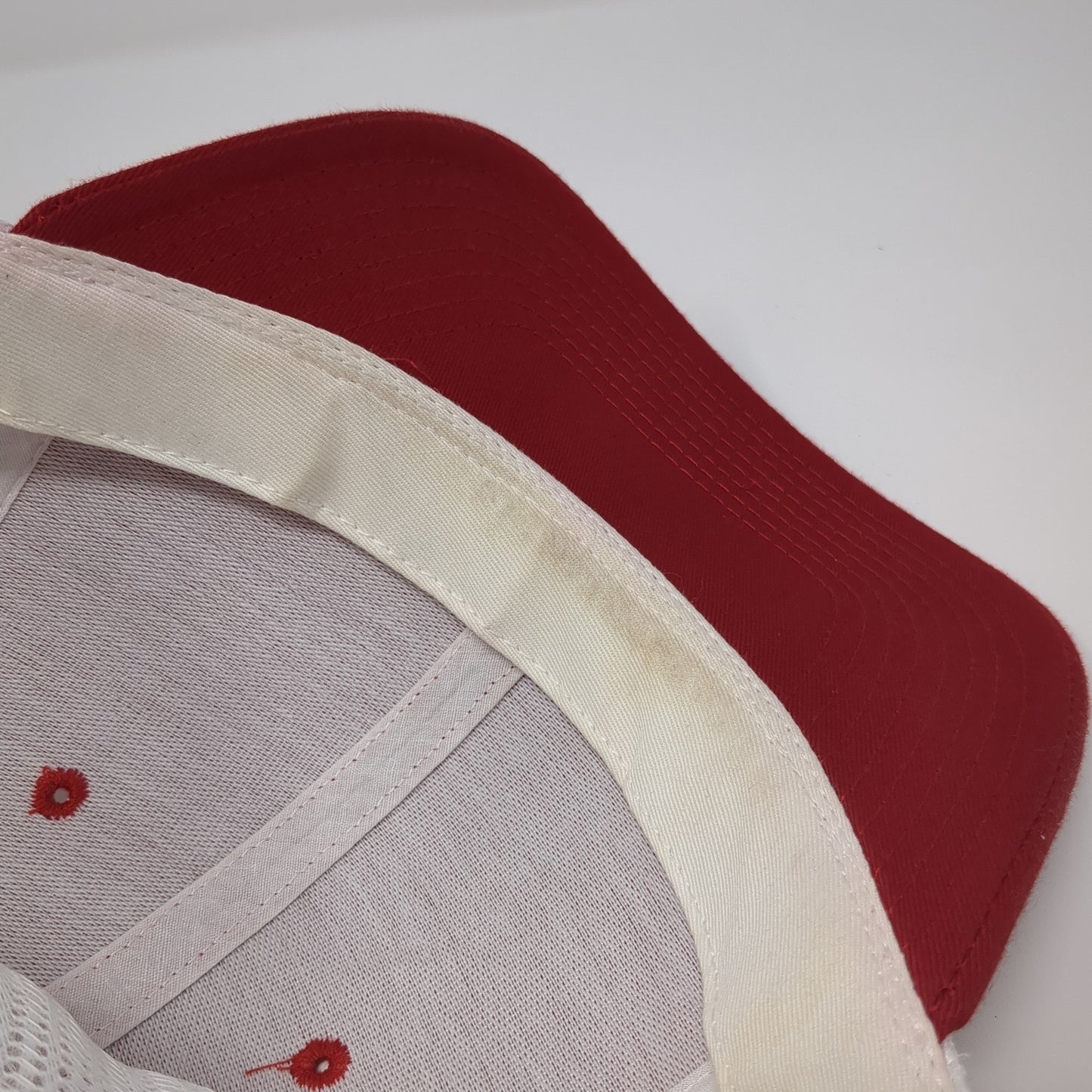 Richardson Snapback Trucker Hat Red One Size Adjustable Mesh Back Blank