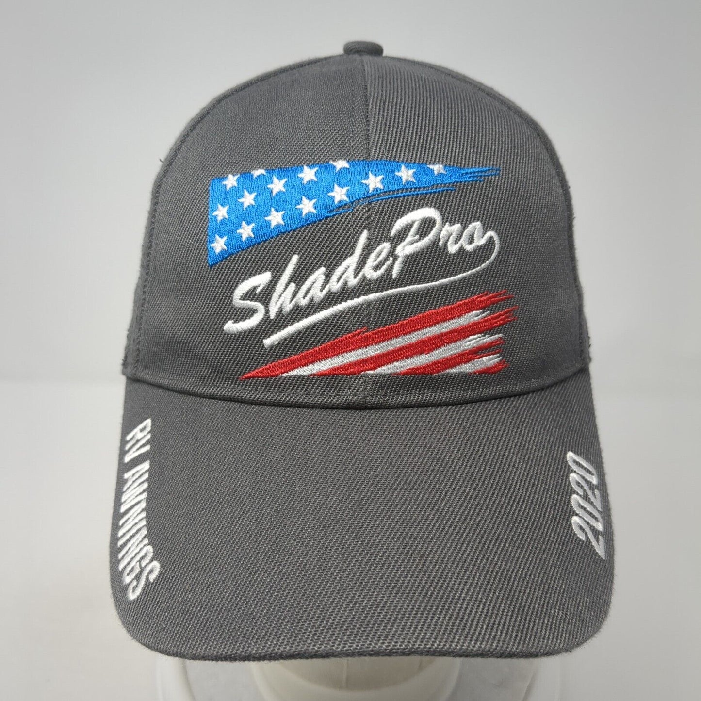 Shade Pro RV Awnings 2020 Strapback Hat Gray One Size Adjustable Patriotic