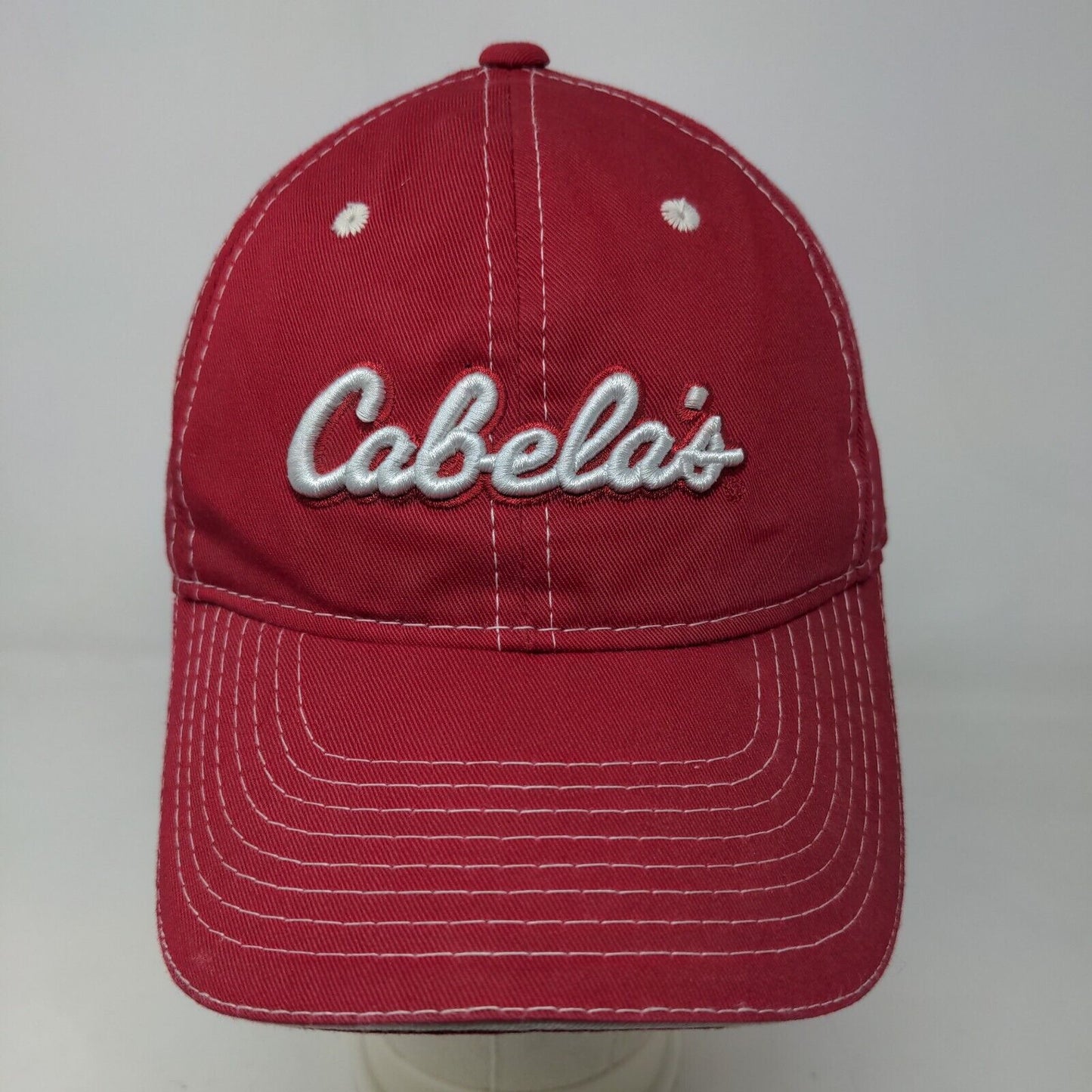 Cabela's Men's Slideback Hat Red Size OSFM Embroidered Logo Adjustable