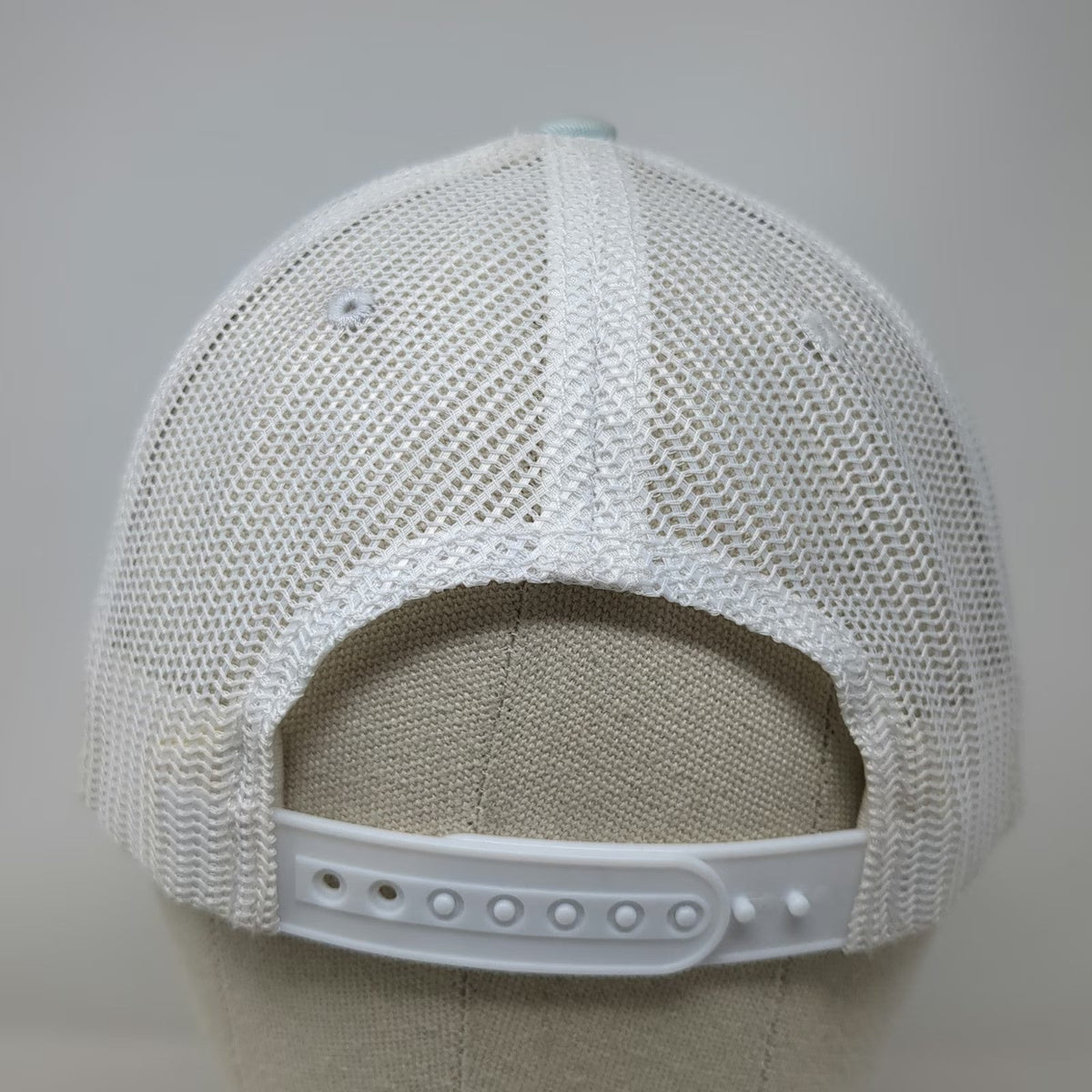 Life is Good Trucker Hat Blue One Size Happiness Comes In Waves Mesh Snapback