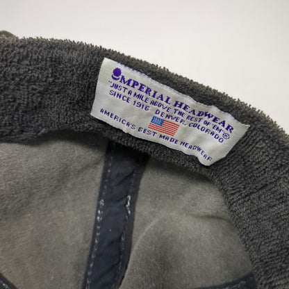 Imperial Headwear Baseball Cap Gray Blue One Size Bromley Vermont Sun Logo Hat