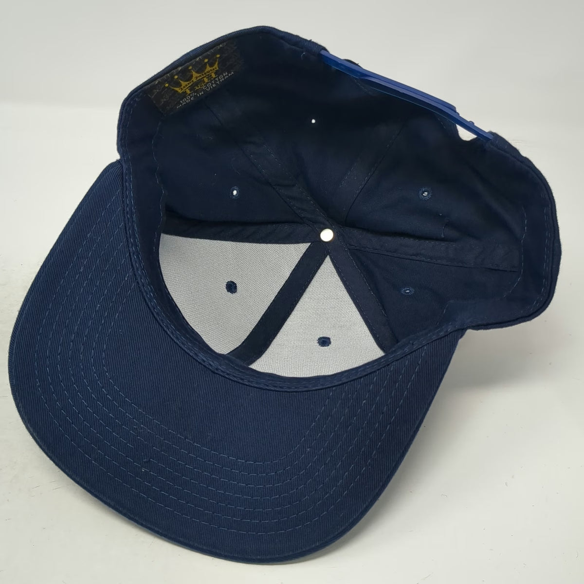 THT Headwear Snapback Blue One Size Playa Del Carmen Palm Tree Patch Cotton Hat