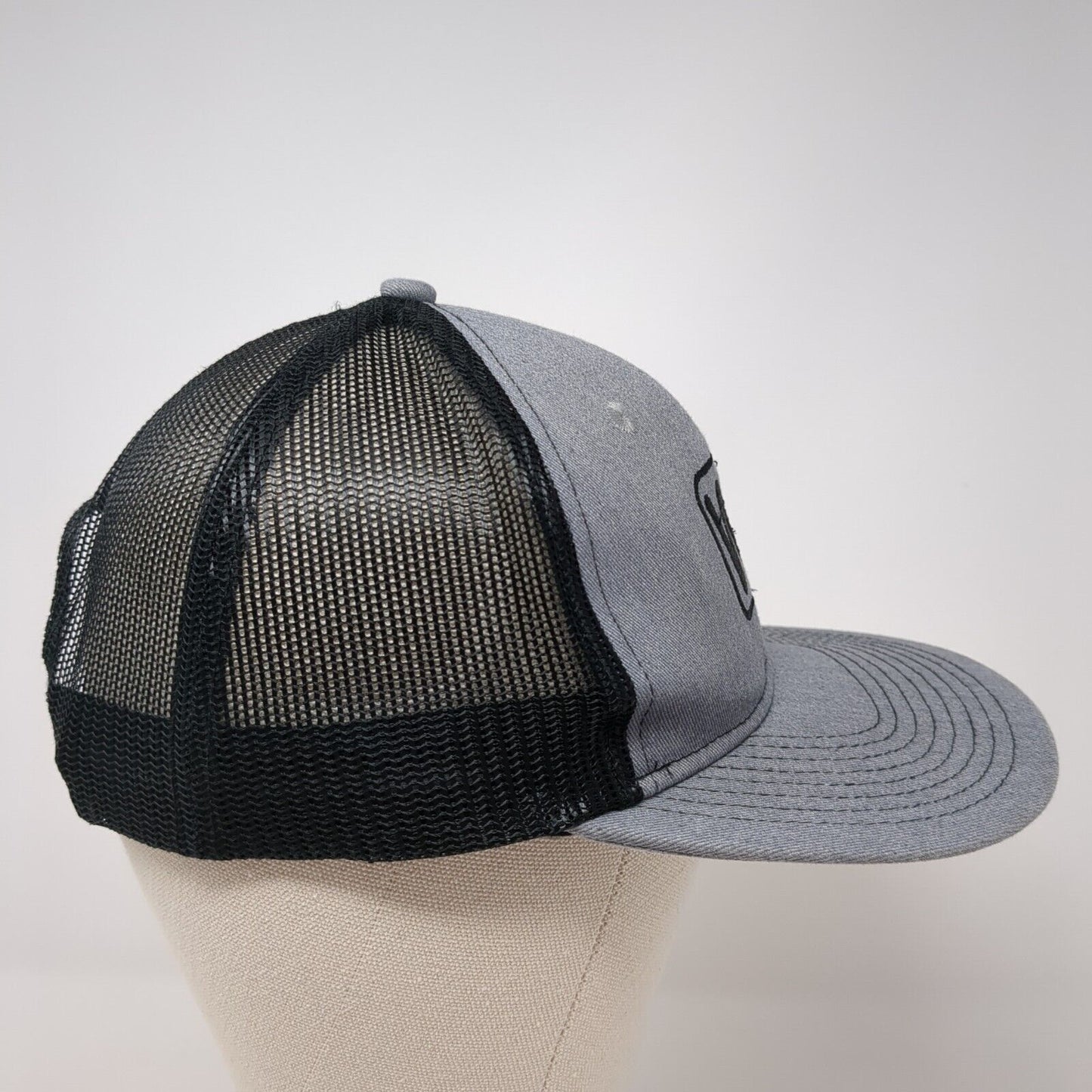 W420 Snapback Trucker Hat Gray OSFA Adjustable Mesh Back 6 Panel Port Authority