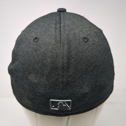 Colorado Rockies MLB New Era Baseball Cap Gray M Metallic Logo Stretch Fit Hat