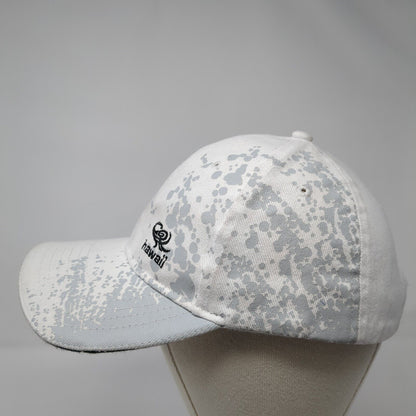 Hawaii Slideback Hat White One Size Adjustable Embroidered Vented Holes Surfware