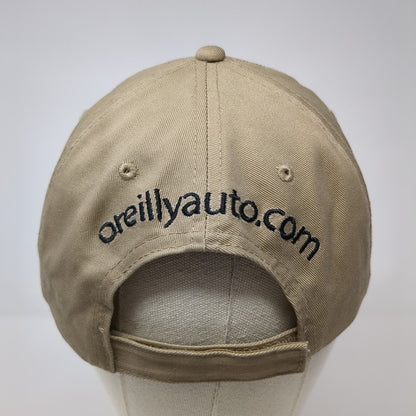 O'Reilly Auto Parts Strapback Hat Tan One Size Adjustable Embroidered Cotton