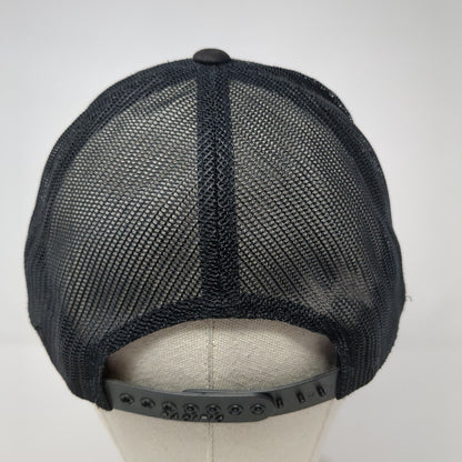 Pacific Headwear Snapback Trucker Hat Black OS Adjustable D-Series Mesh Back