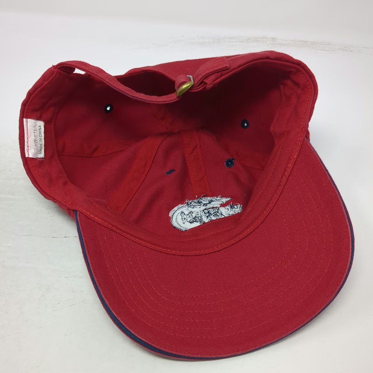 Red One Size Baseball Cap 2013 US Open Tennis Logo Hat Slideback Blue White Gray