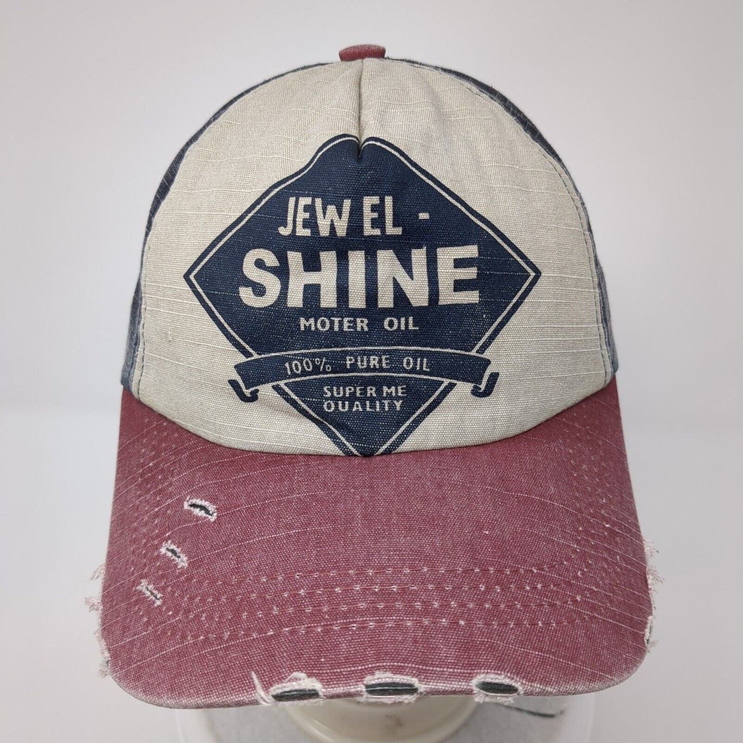 Jewel Shine Moter Oil Slideback Hat Multi OSFA Adjustable Colorblock