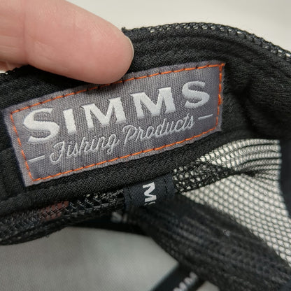 Simms Trucker Hat Blue Orange One Size Snapback Mesh Fishing Supply Patch