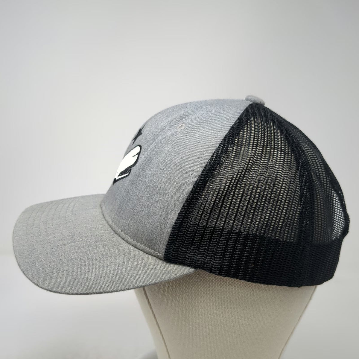 Whalers Brewing Company Trucker Hat Gray One Size Mesh Back Whale Star Snapback