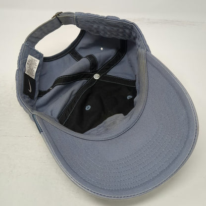 Nike Baseball Cap Blue One Size Embroidered Logo Swoosh Cotton Slideback Hat
