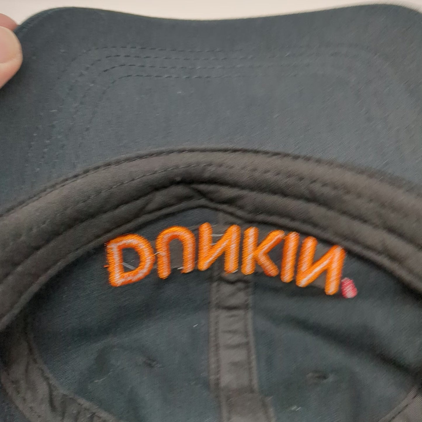 Dunkin' Baseball Cap Black One Size Embroidered Logo Strapback Cotton Hat