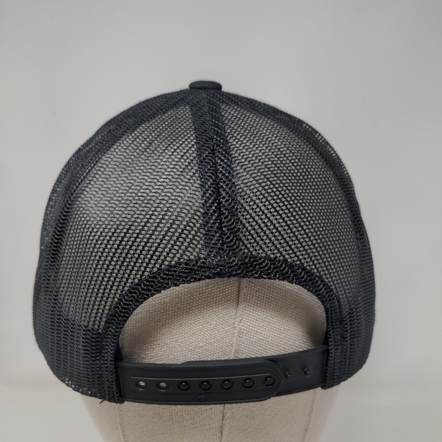 ES Time For Fitness Snapback Mesh Back Trucker Hat Black One Size Embroidered