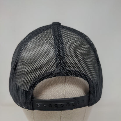 ES Time For Fitness Snapback Mesh Back Trucker Hat Black One Size Embroidered