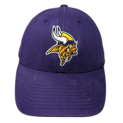 Minnesota Vikings NFL Team Apparel Hat Purple OSFM Strapback Embroidered Logo