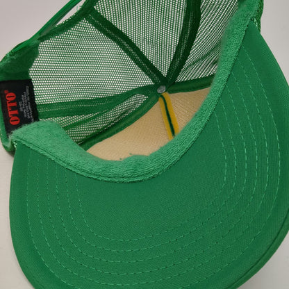 OTTO Trucker Hat Green One Size Mesh Snapback Rope Lets Rage Foam Graphic Hat
