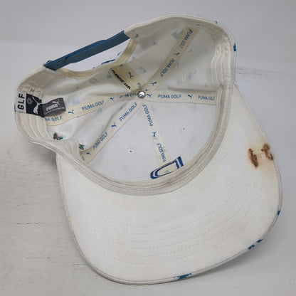 Puma Snapback Hat White One Size Palm Tree Coeur d'Alene Resort Golf P Logo