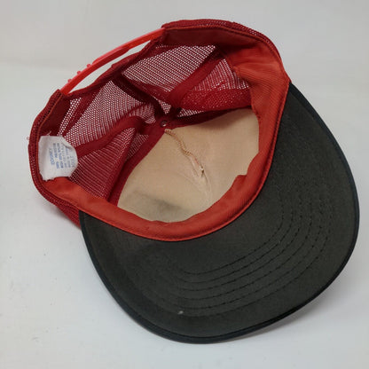 Disney Men's Snapback Mesh Back Hat Red Size OSFA Vintage Mickey Mouse Club