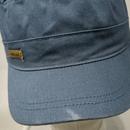 Forclaz Army Cap Blue One Size Slideback Adjustable Flat Top Hiking Trek Hat