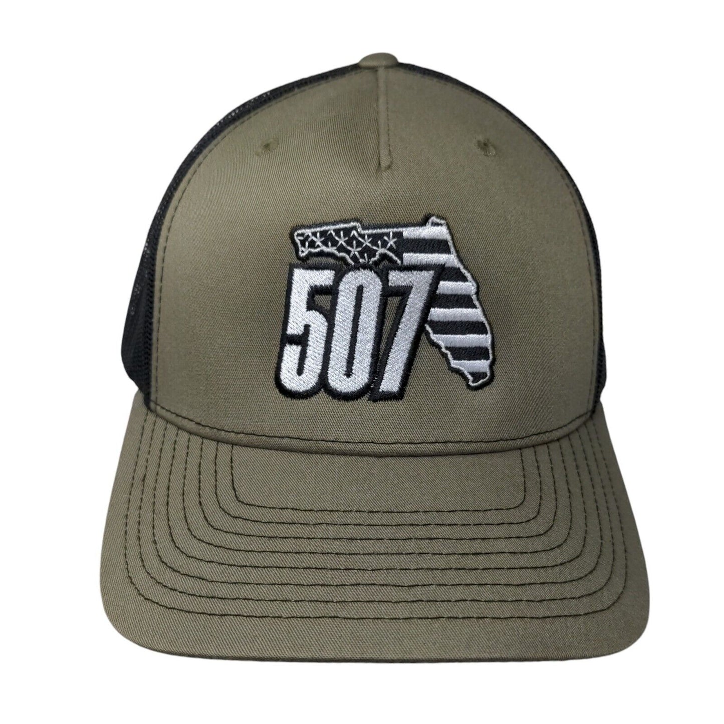 507 Snapback Trucker Hat Multicolor One Size Embroidered Mesh Back Richardson