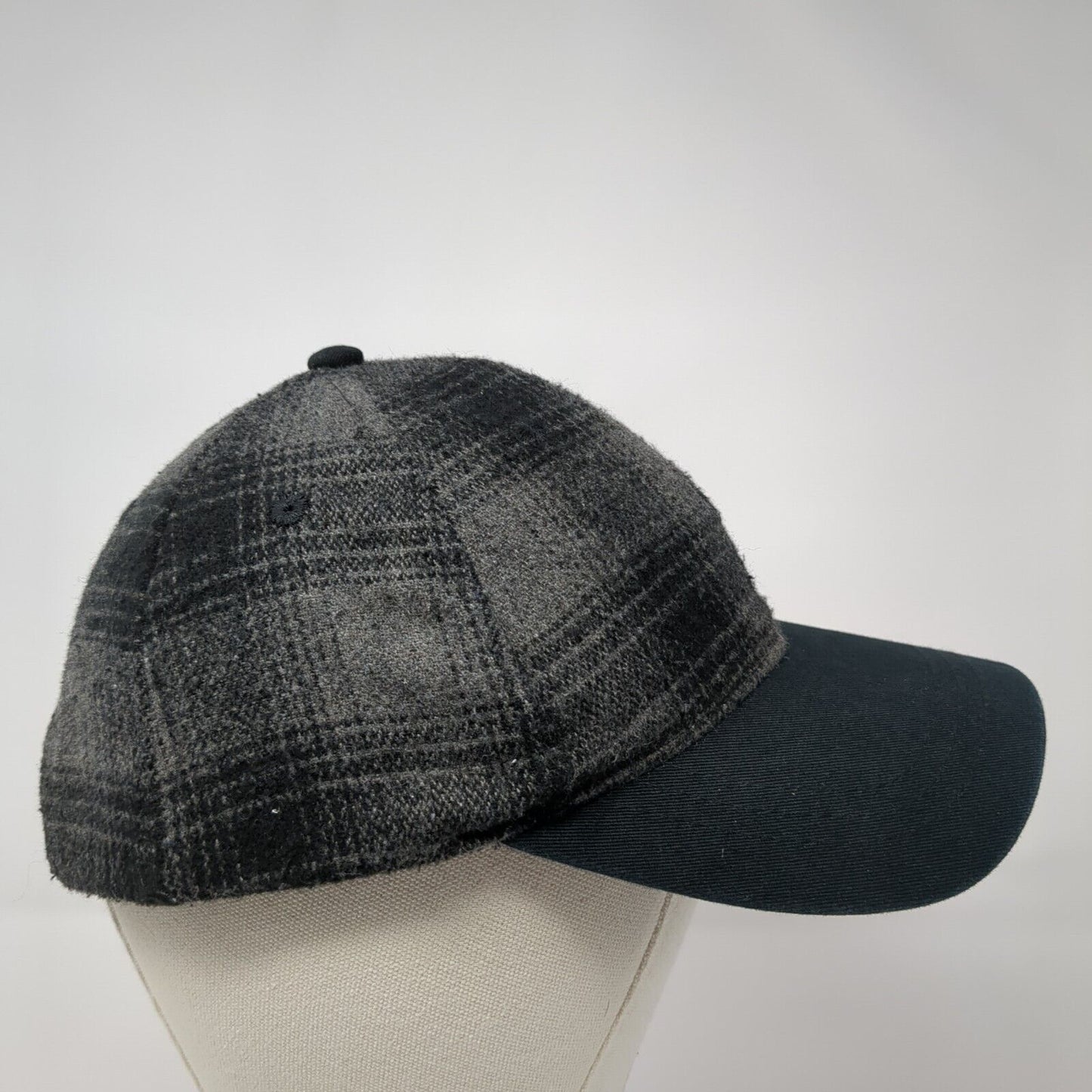Unbranded Strapback Hat Gray Multi One Size Plaid Adjustable Blank