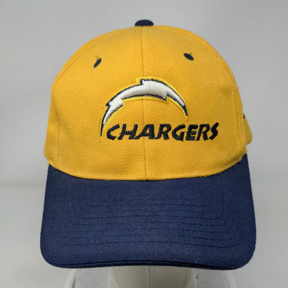 Los Angeles Chargers Strapback Hat Yellow OSFA Embroidered Logo Adjustable Wool