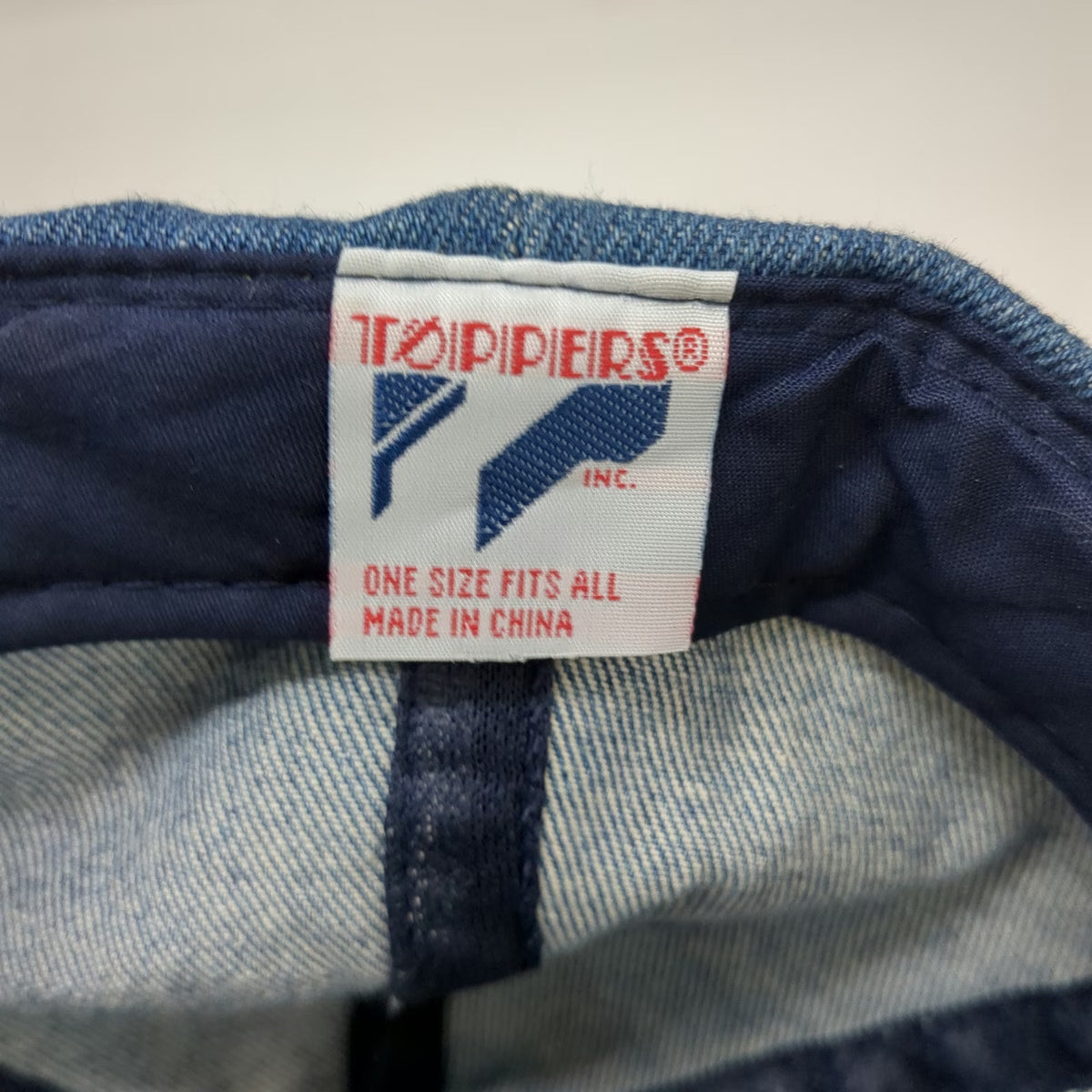 Toppiers Spike Club Baseball Cap Blue One Size Denim Slideback Adjustable Hat