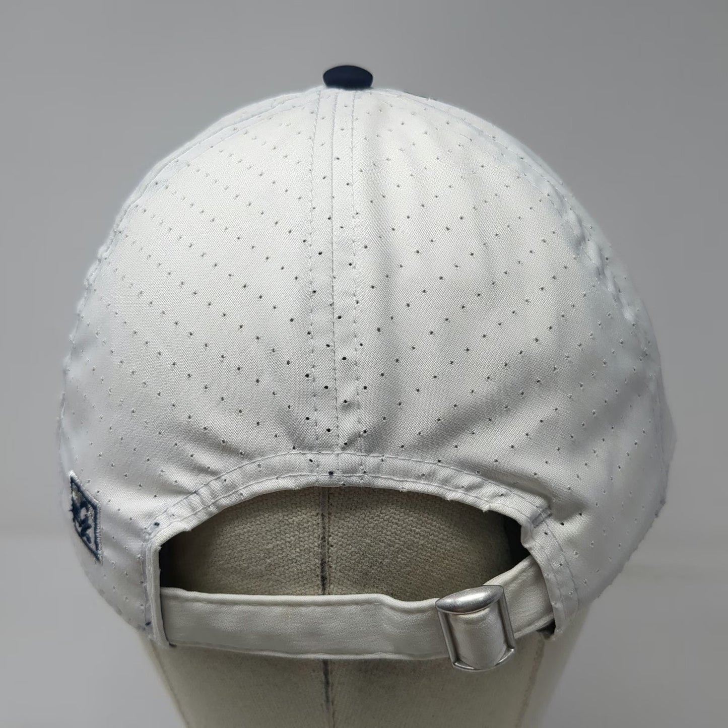 The Game Stars National Baseball Cap Blue White One Size Slideback Perforated