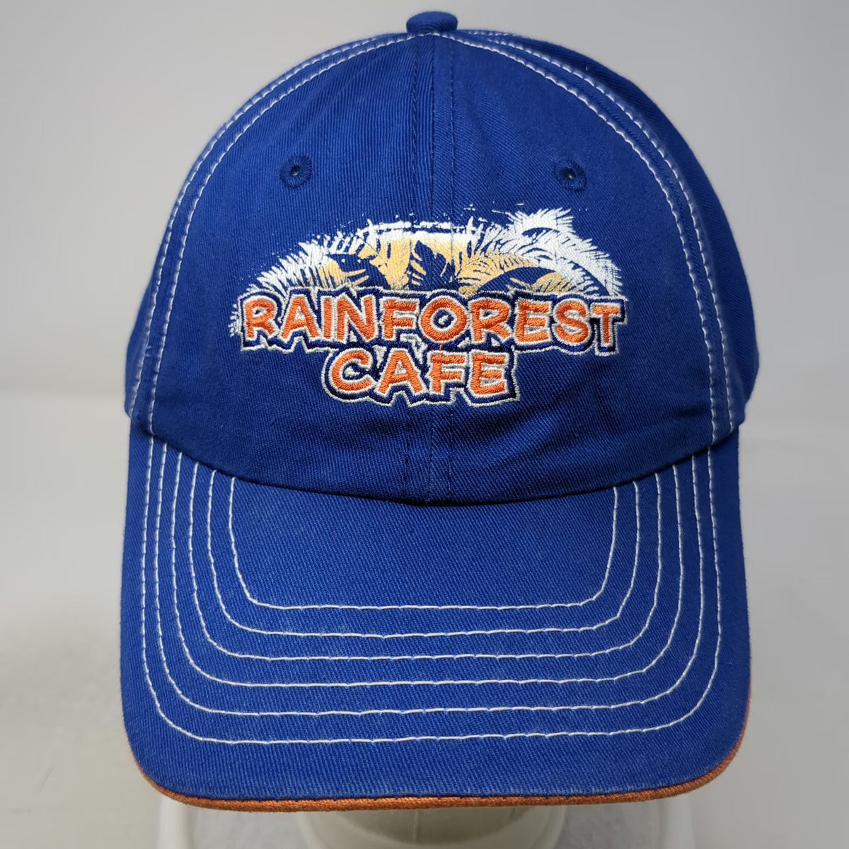 Rainforest Cafe Baseball Cap Blue One Size Orlando Cotton Strapback Hat Logo