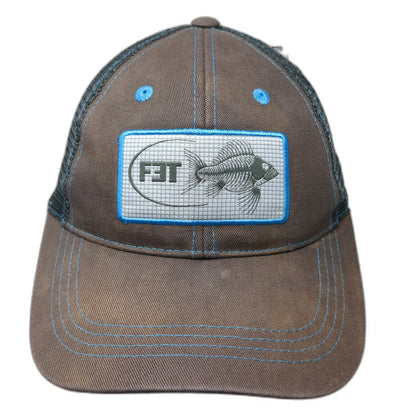 Costa Baseball Cap Gray One Size Mesh Strapback Skeleton Fish Patch hat Contrast