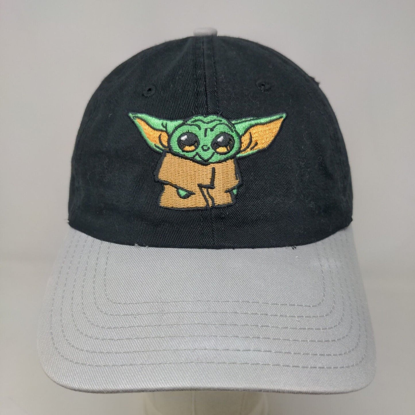 Star Wars Men's Slideback Hat Black OSFM Embroidered Grogu Baby Yoda Logo