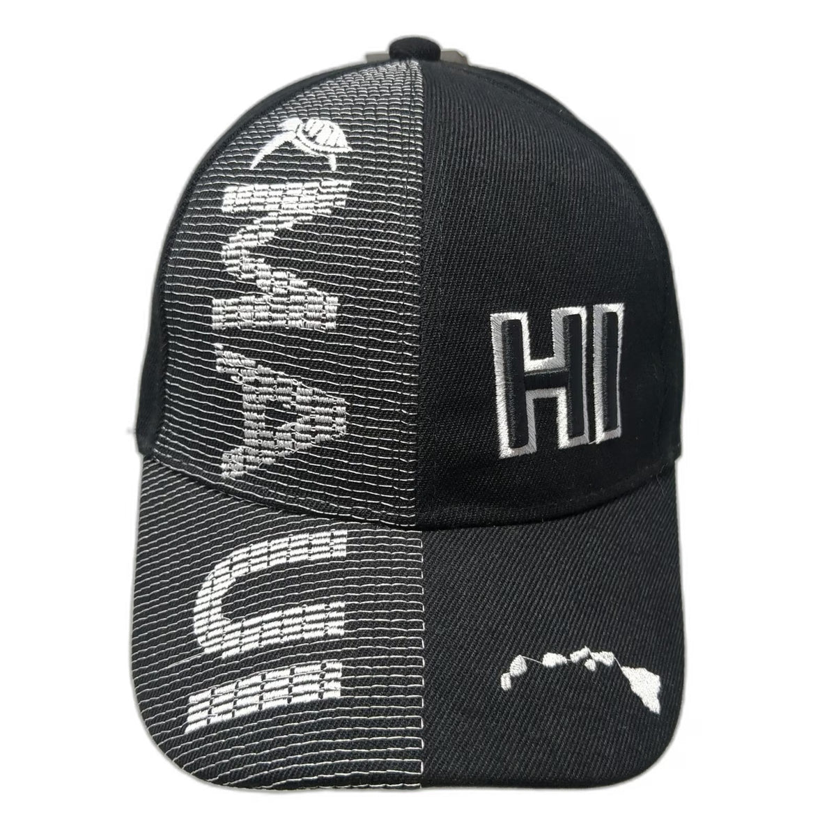 Island Crew Hawaii Baseball Cap Black One Size Hawaii Aloha Turtle Honu Hat