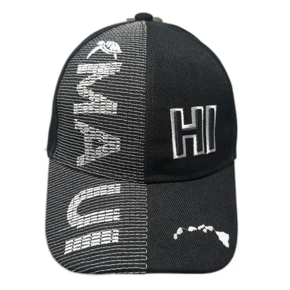 Island Crew Hawaii Baseball Cap Black One Size Hawaii Aloha Turtle Honu Hat