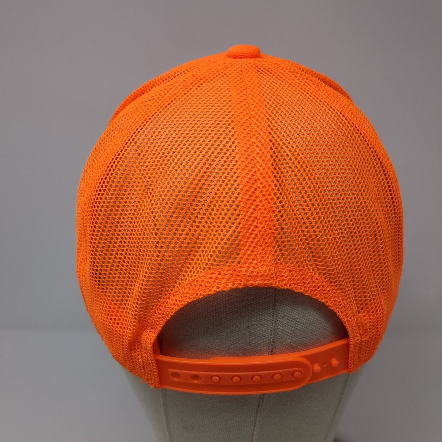 George Snapback Mesh Back Trucker Hat Orange One Size Adjustable Blank